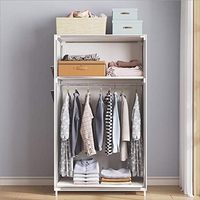 NIHAO Armoire en tissu non tissé Armoire de rangement portable pliante Meubles de salon