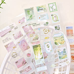 1 feuille/paquet d'autocollants en PVC, série Morning Mail de la ville brumeuse, autocollants de planificateur de style <span class=keywords><strong>japonais</strong></span>, matériel de planificateur de journal de voyage - Product Image 4