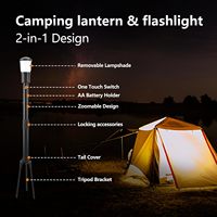 Lampe torche télescopique 3-en-1 1000LM, lampe de camping zoomable, lampe de poche LED rechargeable, étanche IP65, lampe d'urgence extérieure