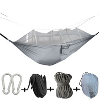 Hamac moustiquaire d'extérieur direct usine, en nylon ultraléger, pour 2 personnes, vert militaire, tente aérienne de protection 260cm 300kg