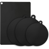 Ensemble de tapis de cuisson en silicone et fibre de verre pour cuisinière à induction, résistant aux hautes températures, antidérapant, isolant thermique, résistant à l'huile
