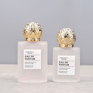 Hot Selling Frosted Glass Perfume <b>Bottles</b> 30ml 50ml Empty Spray Refillable Cosmetic Containers Factory Direct Portable Design - Product Image 1