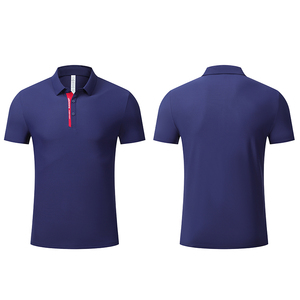 เสื้อโปโลแขนสั้นของผู้ชายเสื้อโปโลผ้าตาข่ายระบายอากาศคอสีตัดกันที่กำหนดเองได้ - Product Image 5