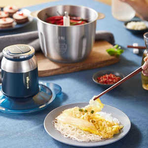 Picadora de carne Bear Little Bear de 2L, procesador de alimentos eléctrico de acero inoxidable para carne picada y relleno de dumplings - Product Image 3