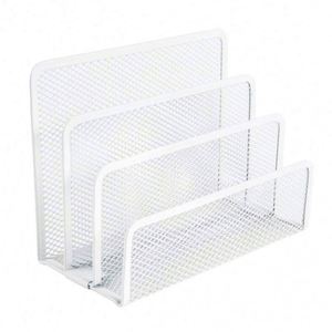 Office Storage Stationery Morden Metal Multifunction Desktop Paper <b>File</b> <b>Organizer</b> Mesh Desk <b>Organizer</b> Document Letter Holder - Product Image 2