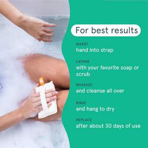 जैविक कपास एक्सफोलिएट बॉडी स्क्रबर फिर से उपयोग करने योग्य एक्सफोलिएटर उपकरण और दैनिक त्वचा देखभाल दिनचर्या के लिए - Product Image 3