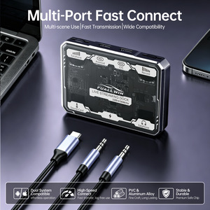 Fualwin Live Streaming <b>Dock</b> 32Bit 384KHz Sound Card For Android IOS Earphone Record - Product Image 4
