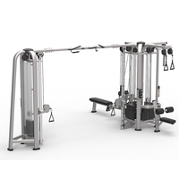 Machine de musculation multifonctionnelle tout-en-un pour salle de sport et usage domestique, station 5 postes pour triceps, jambes, exercices de base, dos, en carbone