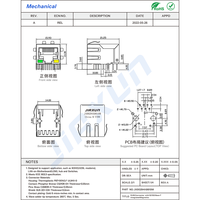 Conector PCB modular Ethernet RJ45 resistente al agua personalizado, conectores hembra personalizados Keystone para conectores Ethernet