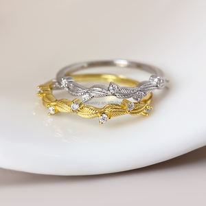 Anillos Clásicos de Piedras Preciosas al por Mayor con Ágata Musgosa, Rodio y Chapado en Oro de 18K, Anillos Gruesos de Estilo Simple para Mujer - Product Image 1
