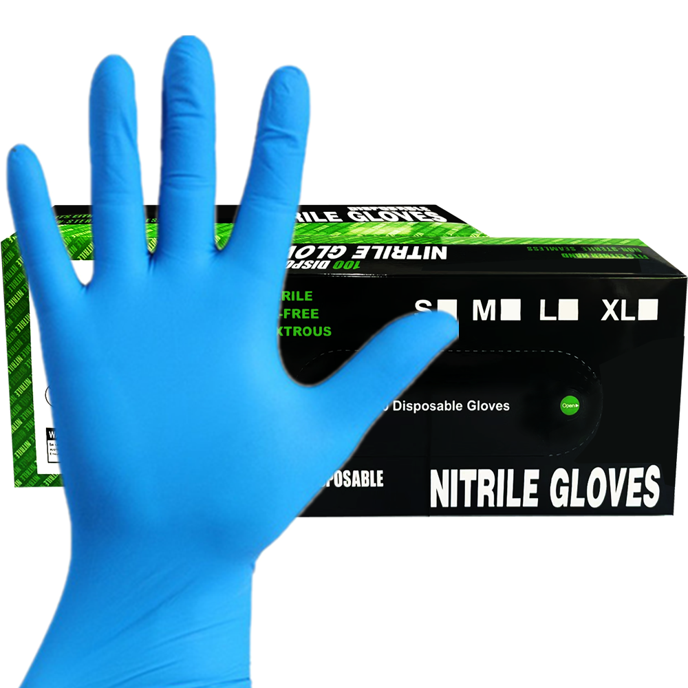 Power Punch Wholesale 100 Gloves/Each Inner Box Powder Free Latex Free Blue