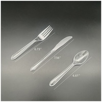Hittebestendige, solide, transparante, wegwerp plastic PS lepels voor dessert, ijs en proeverijen