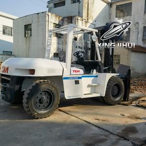 Montacargas TCM FD100Z8 de 10 toneladas, montacargas usado de Japón, 10 toneladas, motor Isuzu 6BG1, máquina usada, montacargas a gasolina, 3000 mm, 10000 kg - Product Image 2