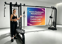 Machine d'entraînement musculaire multifonctionnelle à 5 stations, de qualité commerciale, avec structure en acier et système d'insertion multi-stations