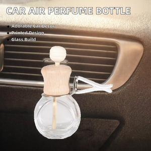 Flacon diffuseur de parfum pour voiture, motif dessin animé, en verre avec bouchon à vis, couleur personnalisée, capacité 10 ml, MOQ 100 pièces, impression par transfert thermique - Product Image 2