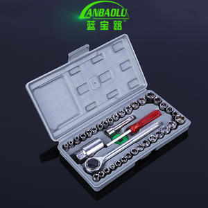 Diy Socket <b>Wrench</b> <b>Set</b> 40 Piece Metric Miniature Tool Kit With <b>Ratchet</b> And Combination <b>Wrench</b> Zinc Plated 45 Steel - Product Image 5