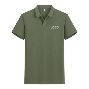 Camiseta de polo lisa con estampado personalizado para hombre tela de punto con logotipo bordado personalizado al por mayor para el trabajo unisex - Product Image 1