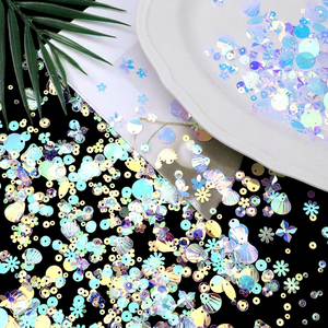 Paillettes et sequins mélangés, motifs personnalisables pour l'art DIY, la couture, la broderie, la fabrication de bijoux, la décoration de mariage et de fête - Product Image 1