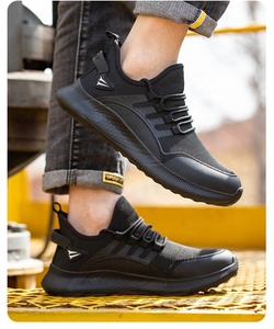 Tiger Master Protección antideslizante para los pies Anti-aplastamiento EU Puntera de acero A prueba de pinchazos Peso ligero Negro Zapatillas de seguridad para hombres - Product Image 3