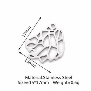 Jingxiang de acero inoxidable ahuecado geométrico Animal Lobo, <span class=keywords><strong>León</strong></span>, elefante, zorro, Tortuga, Delfín, manta raya, oso polar Jewelr - Product Image 6