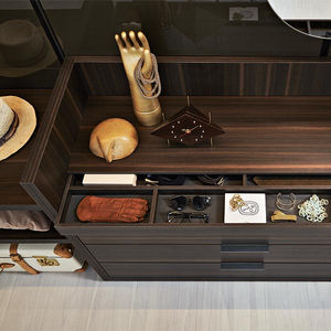 ตู้เสื้อผ้าเปิดรูปตัว L สำหรับใส่เสื้อผ้าหรูหราทันสมัยตู้เสื้อผ้าไม้เนื้อแข็งเฟอร์นิเจอร์ห้องนอน - Product Image 6