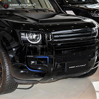 Accesorios Exteriores para Todoterreno, Cubierta de Lámpara ABS, Cubierta de Luz Antiniebla Delantera para Land Rover Defender 90 110, Kit de Carrocería
