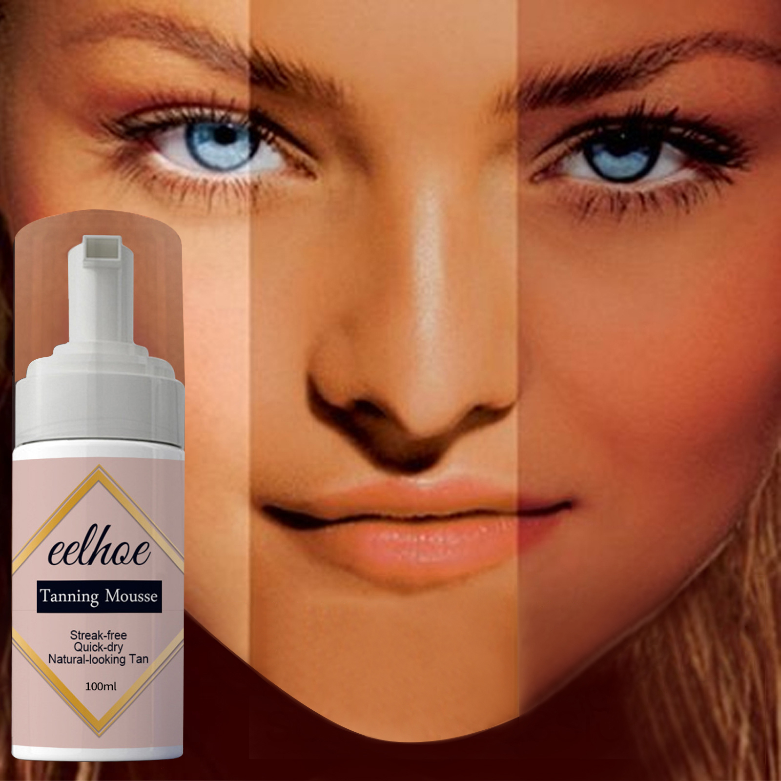 Мусс для загара, фирменная торговая марка, мусс для загара без солнца, самозагар, темный мусс с тонированным распылением, самозагар