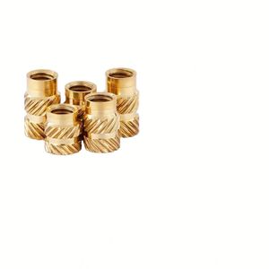 Insert fileté en laiton sur mesure OEM non standard moleté usiné CNC pour impression 3D et moulage par injection, sans MOQ, échantillon disponible - Product Image 1
