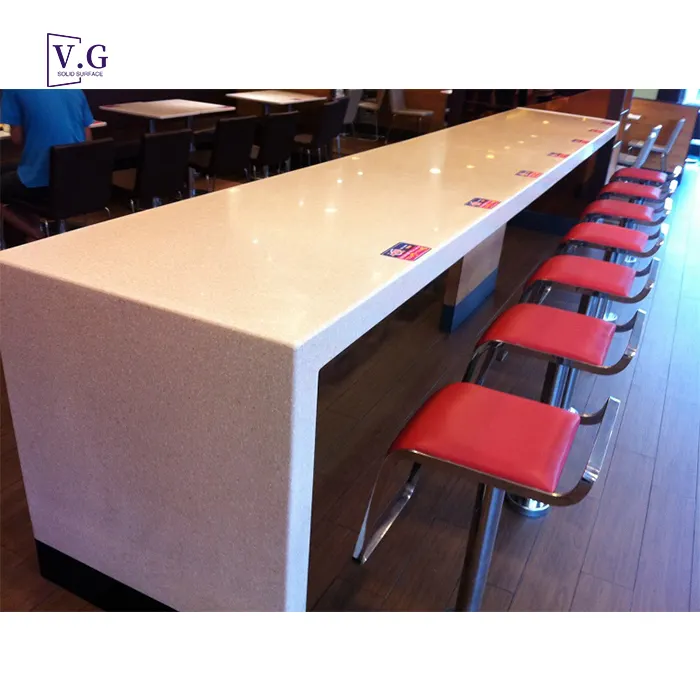 Personalize mesas e cadeiras de fast food de superfície sólida para restaurantes mesas de churrasco coreanas para restaurante
