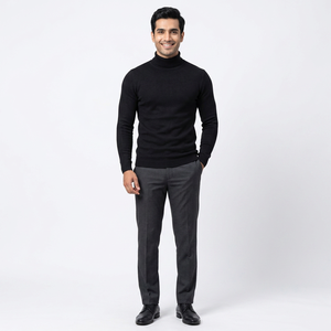 Knitwear Manufacturer Custom High Quality Autumn Winter Wool <b>Turtle</b> <b>Neck</b> Knitted Pullover <b>Men</b> Sweaters - Product Image 1