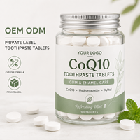 Fabricant de comprimés de dentifrice personnalisés au CoQ10 pour le soin des gencives, sans fluorure, à l'hydroxyapatite