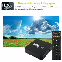 Boîtier TV Android 15 MX9 PRO Quad Core 4K Smart Internet MXG Pro Décodeur X96Q H96max OTT