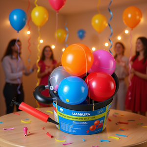 Ballons en latex Liamalipa 35 cm, couleurs mélangées, avec pompe, pour décoration de fête - Product Image 2