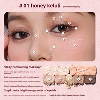 Palette complète Flower Knows Strawberry Cupid pour teint clair, blush, surligneur pour les yeux secs, poudres de fard à paupières, palette multi-usages