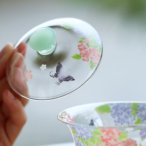 Lingze Glass Gaiwan High Borosilicate Heat Resistant Green <b>Tea</b> Bowl With Lid Small Kung Fu <b>Tea</b> <b>Set</b> For Afternoon <b>Tea</b> - Product Image 4