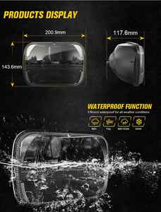 Cho Chevrolet <span class=keywords><strong>c6500</strong></span> <span class=keywords><strong>kodiak</strong></span> 5x7 "7x6" Led Đèn Pha Phụ kiện phụ tùng cho GMC Ford vuông Led Đèn Pha cao thấp chùm - Product Image 2