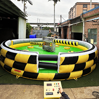Parcours d'obstacles gonflable Meltdown Game, machine d'obstacles rotative avec matériau PVC et installation facile pour usage commercial