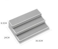 Étagère à épices en plastique PP à 3 niveaux, étagère de rangement à assaisonnement multi-niveaux pour la maison, la cuisine et les solutions de rangement à domicile
