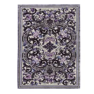 Handmade Area Rugs Purple Wool Rug Luxury Carpet