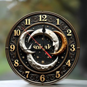 Round Wooden Wall <b>Clock</b> 25x25Cm Silent Nordic Style Home <b>Bedroom</b> Study Decor - Product Image 1