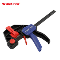 WORKPRO Pince à barre à dégagement rapide robuste de 150mm/6 ''mâchoires rembourrées souples pour menuisier outils de maintien du travail du bois