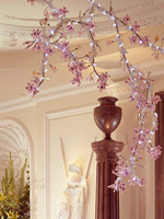 Décoration florale en cristal personnalisée, éclairage suspendu pour hall commercial, hôtel