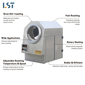 Buen precio, máquina tostadora de cacao con núcleo de motor de grano de café de acero inoxidable para sésamo, soja, maíz, nueces de nogal usadas - Product Image 2