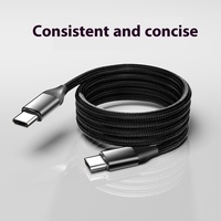 Câble de données magnétique rétractable Type-C 240W, gaine en PVC, blindage tressé, conducteur en cuivre étamé, charge rapide 5A, écouteurs USB