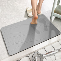 FIGOO [Tapis de bain en diatomite premium] Ultra-absorbant et fin [Tapis de sol en pierre] pour la maison de luxe