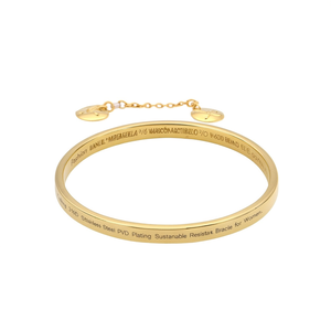 Bracelet tendance en acier inoxydable 316L plaqué or PVD, durable et résistant, pour femmes - Product Image 2