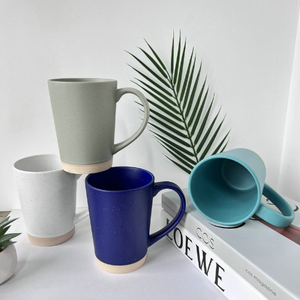 High Quality V-Shaped Stoneware <b>Ceramic</b> <b>Mug</b> Colorful Big Capacity Cartoon Dishwasher Microwave Safe BSCI Certified Customizable - Product Image 1