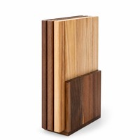 Bibliotheekboeken snijplankset met houten standaard voor thuiskeukens