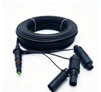 Kabel Patch Fiber Optik Tahan Air FTTH Simplex Dual OptiTap APC Kompatibel G657A2 LSZH IP68 OD:3.0mm/5.0mm Panjang Sesuai Pesanan