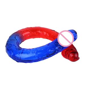 ดิ๊กโด้เยลลี่ขนาดใหญ่ 17 นิ้ว แบบสองหัว ดิ๊กโด้หนาใหญ่สำหรับเลสเบี้ยน ดิ๊กโด้ TPE ยาวพิเศษ ใหญ่ สมจริง ของเล่นเซ็กซี่สำหรับผู้ชาย - Product Image 5